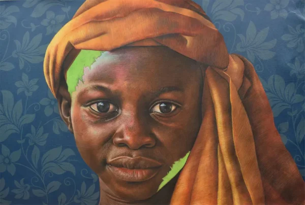 Akinbobola Oluwatosin's girl with the yellow scarf artwork